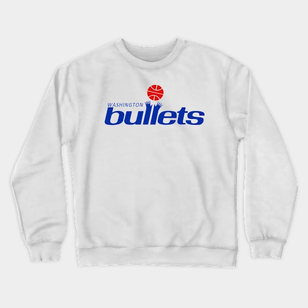 Defunct Franchise Washington Basketball Bullets Team Satire  Mark Crewneck Sweatshirt by robotbasecamp